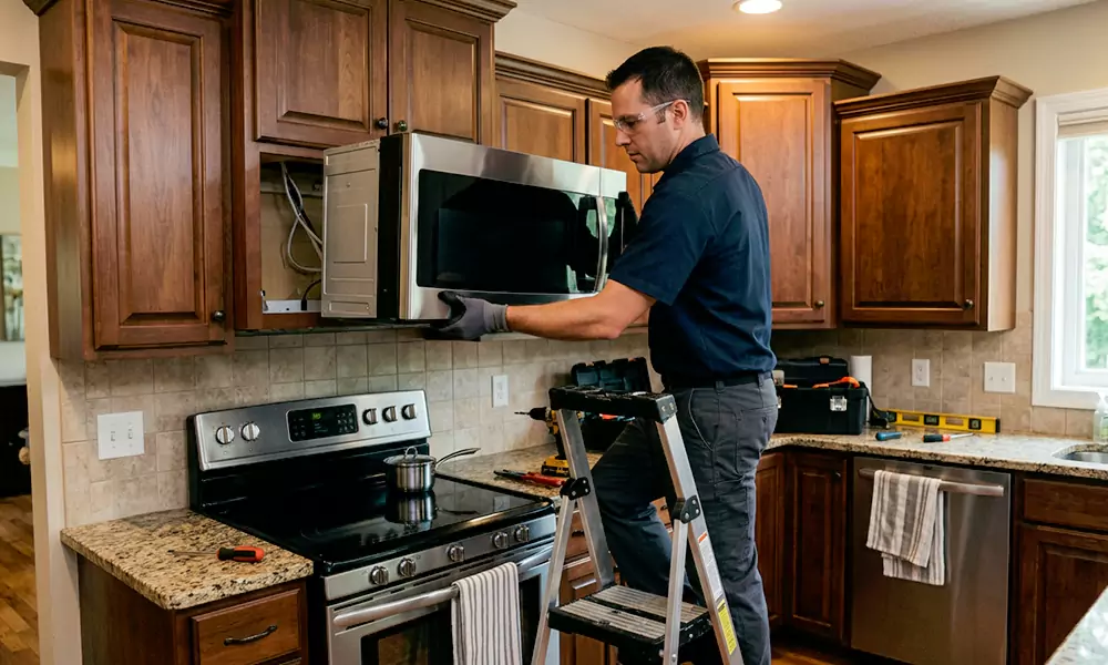 Microwave Installation in Vista, CA