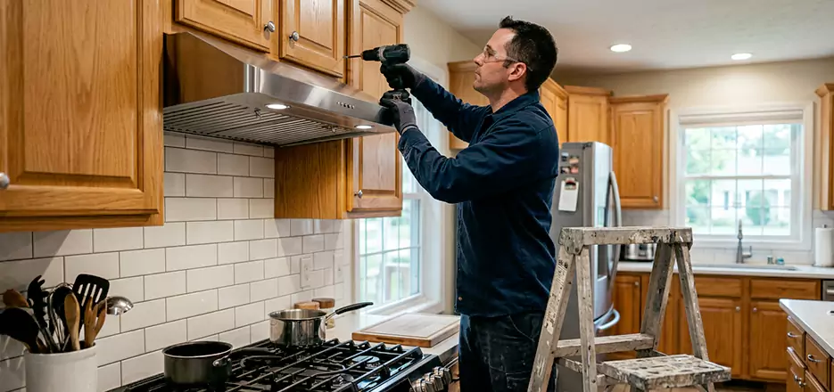 Wood Range Hood Installation Vista